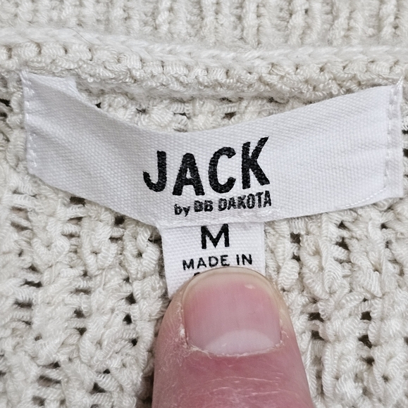 Anthropologie Jack by BB Dakota Open Cardigan Women Medium Boho Preppy Lagenlook - Picture 5 of 7